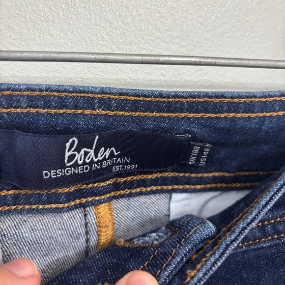 Boden The Camberwell cropped High Rise Wide Leg Jeans Size 14 - Picture 7 of 12